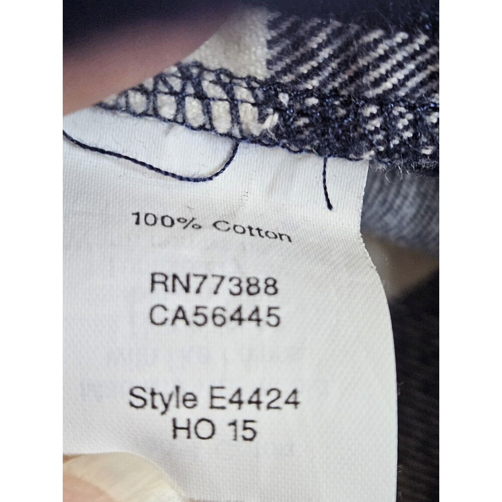 J Crew Shirt Women's Medium Blue Flannel Buffalo Check Plaid 1/2 Zip Popover - Picture 9 of 14